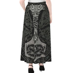 Mjolnir Hammer Of Thor Print Chiffon Maxi Skirt