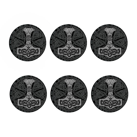 Mjolnir Hammer Of Thor Print Coaster Set