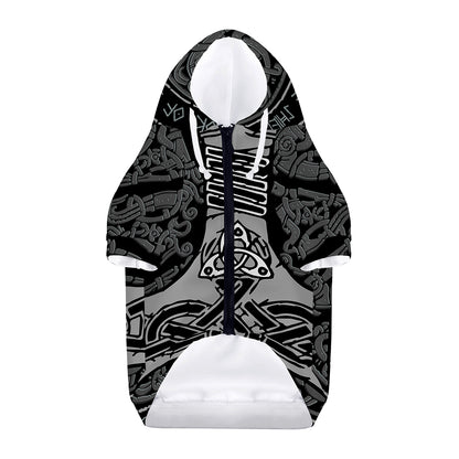 Mjolnir Hammer Of Thor Print Dog Zip Up Hoodie