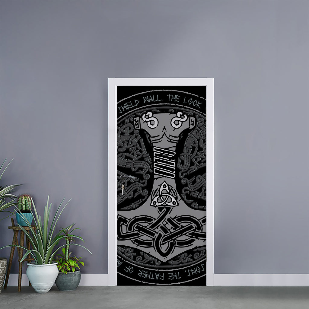 Mjolnir Hammer Of Thor Print Door Sticker
