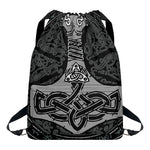 Mjolnir Hammer Of Thor Print Drawstring Backpack