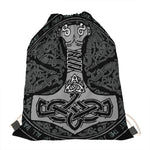 Mjolnir Hammer Of Thor Print Drawstring Bag