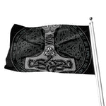 Mjolnir Hammer Of Thor Print Flag