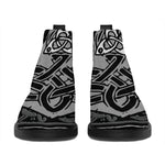 Mjolnir Hammer Of Thor Print Flat Ankle Boots