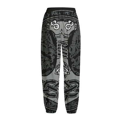 Mjolnir Hammer Of Thor Print Fleece Lined Knit Pants