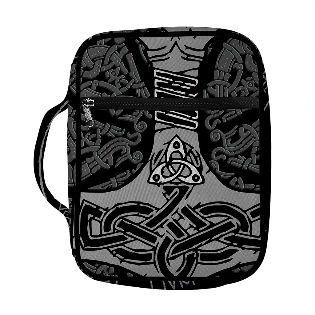 Mjolnir Hammer Of Thor Print Front Pocket Bible Bag