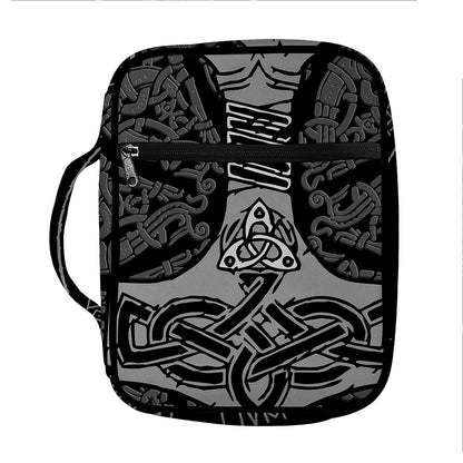 Mjolnir Hammer Of Thor Print Front Pocket Bible Bag