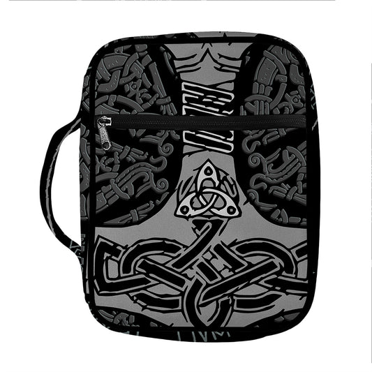 Mjolnir Hammer Of Thor Print Front Pocket Bible Bag