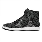 Mjolnir Hammer Of Thor Print High Top Leather Sneakers