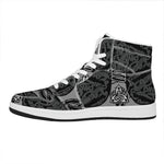Mjolnir Hammer Of Thor Print High Top Leather Sneakers