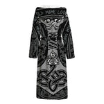 Mjolnir Hammer Of Thor Print Hooded Bathrobe