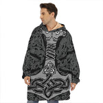Mjolnir Hammer Of Thor Print Hoodie Blanket