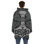 Mjolnir Hammer Of Thor Print Hoodie Blanket