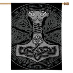 Mjolnir Hammer Of Thor Print House Flag