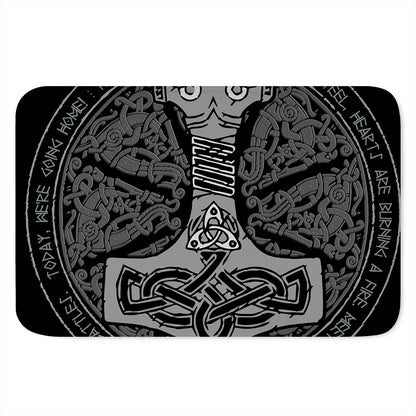 Mjolnir Hammer Of Thor Print Indoor Door Mat