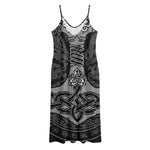 Mjolnir Hammer Of Thor Print Jersey Midi Cami Dress