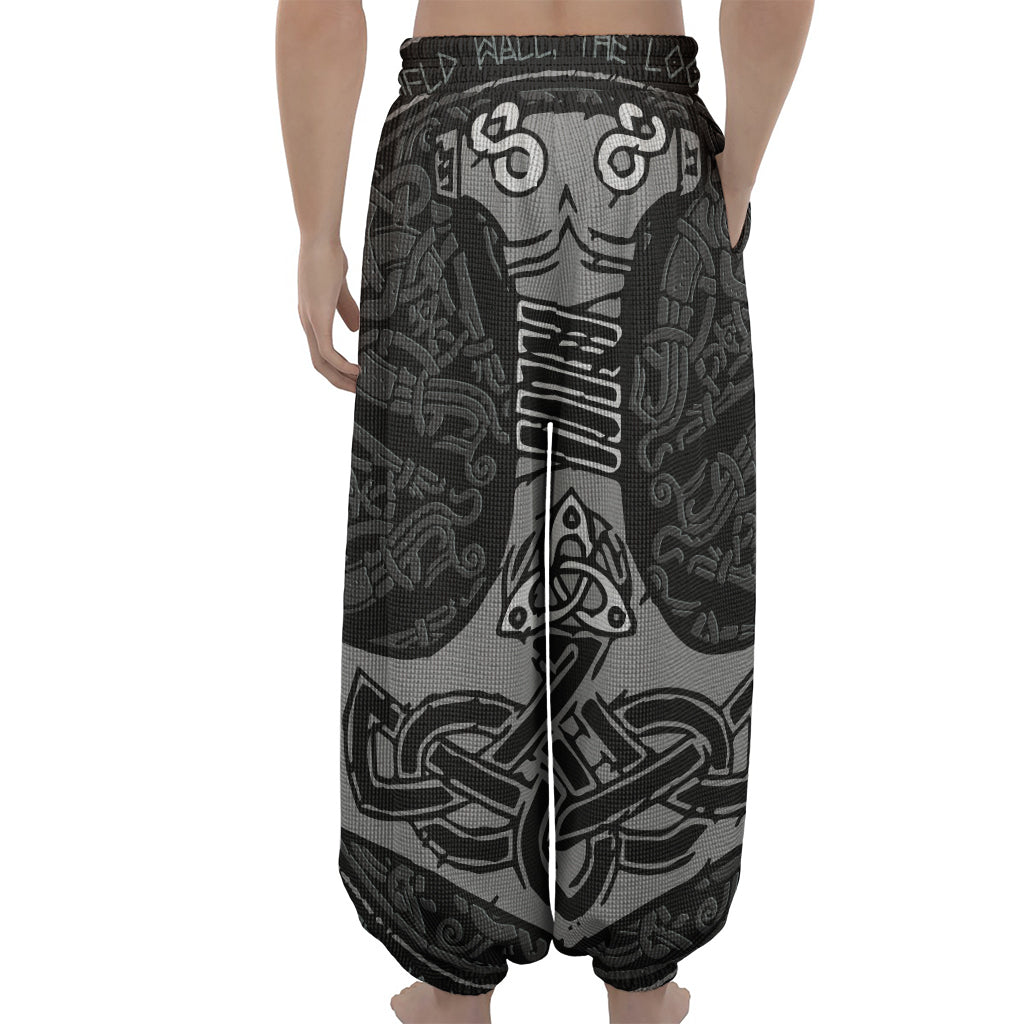 Mjolnir Hammer Of Thor Print Lantern Pants