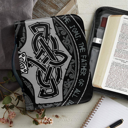 Mjolnir Hammer Of Thor Print Leather Bible Cover