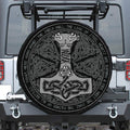 Mjolnir Hammer Of Thor Print Leather Spare Tire Cover