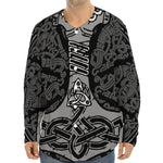 Mjolnir Hammer Of Thor Print Long Sleeve Baseball Jersey