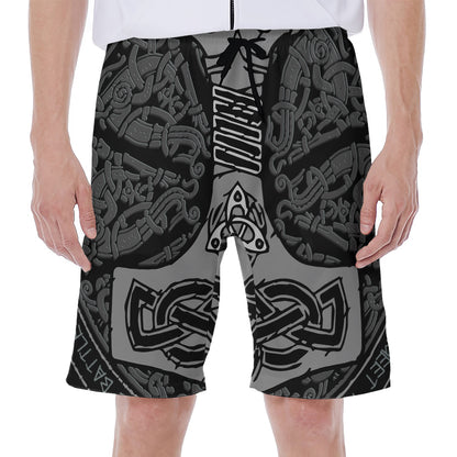 Mjolnir Hammer Of Thor Print Men's Beach Shorts