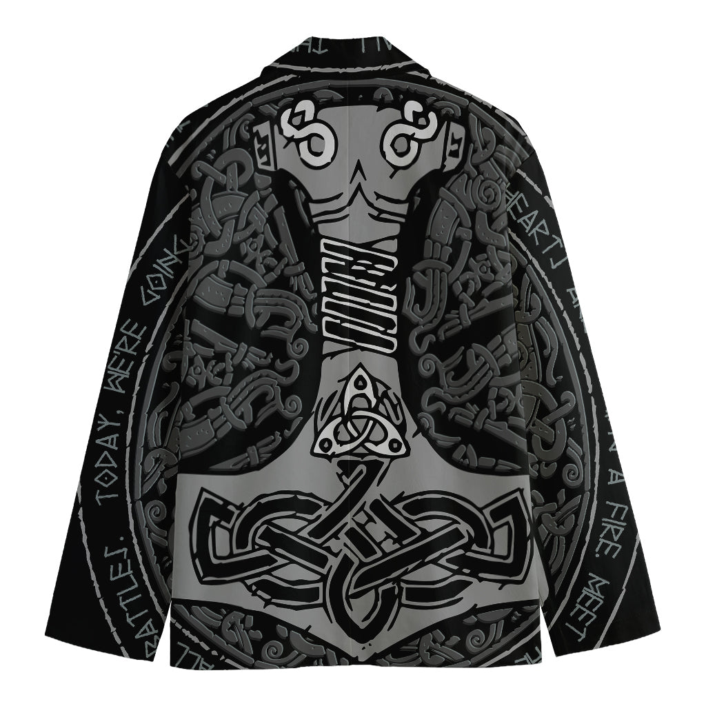 Mjolnir Hammer Of Thor Print Men's Blazer