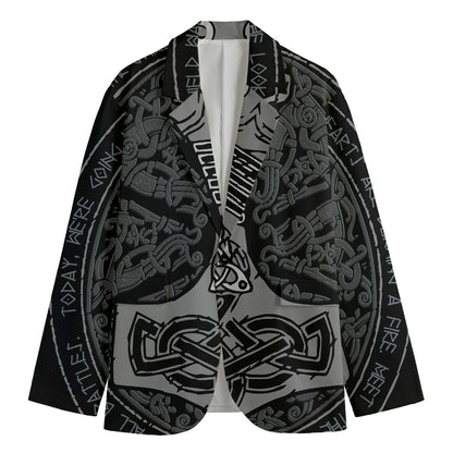 Mjolnir Hammer Of Thor Print Men's Cotton Blazer