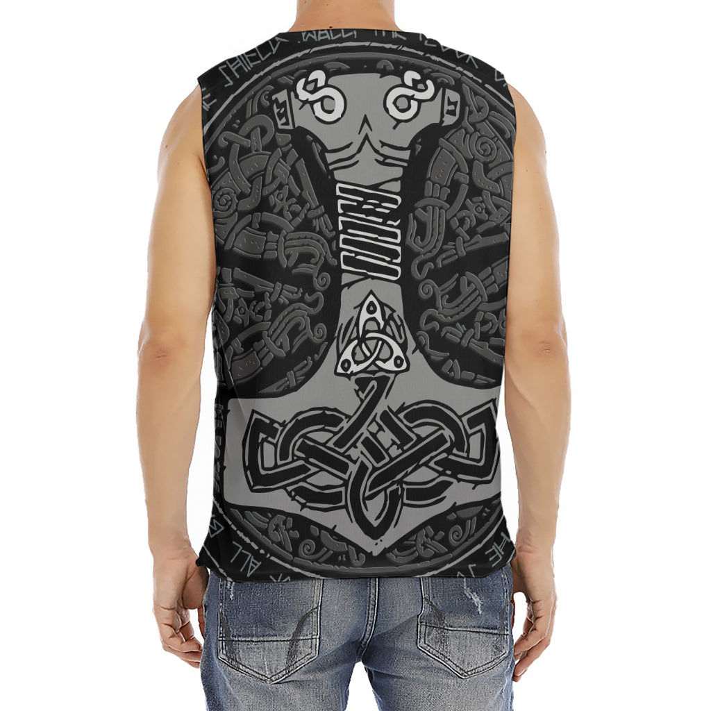 Mjolnir Hammer Of Thor Print Men's Fitness Tank Top