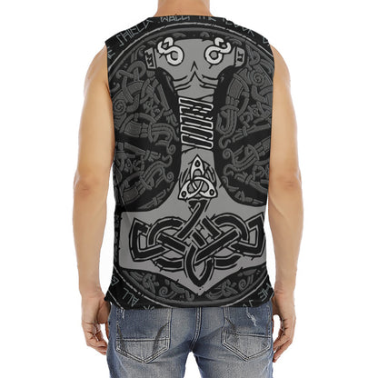 Mjolnir Hammer Of Thor Print Men's Fitness Tank Top