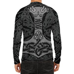 Mjolnir Hammer Of Thor Print Men's Long Sleeve Rash Guard