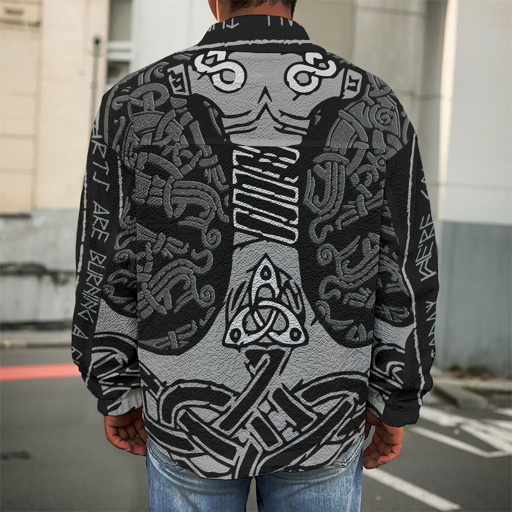 Mjolnir Hammer Of Thor Print Men's Shirt Jacket