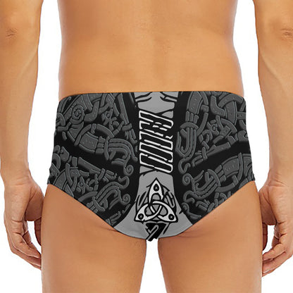 Mjolnir Hammer Of Thor Print Men's Triangle Swim Briefs