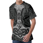 Mjolnir Hammer Of Thor Print Men's Velvet T-Shirt