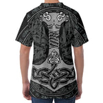 Mjolnir Hammer Of Thor Print Men's Velvet T-Shirt