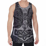 Mjolnir Hammer Of Thor Print Men's Velvet Tank Top