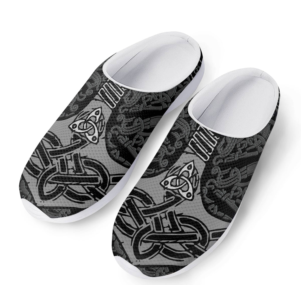 Mjolnir Hammer Of Thor Print Mesh Casual Shoes