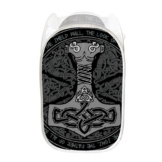 Mjolnir Hammer Of Thor Print Mesh Laundry Hamper