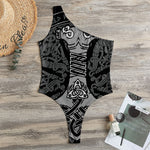 Mjolnir Hammer Of Thor Print One Shoulder Bodysuit