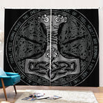 Mjolnir Hammer Of Thor Print Pencil Pleat Curtains