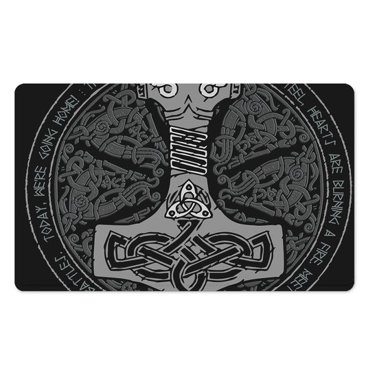 Mjolnir Hammer Of Thor Print Polyester Doormat