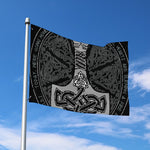 Mjolnir Hammer Of Thor Print Polyester Flag