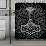 Mjolnir Hammer Of Thor Print Polyester Shower Curtain