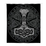 Mjolnir Hammer Of Thor Print Polyester Shower Curtain