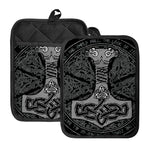 Mjolnir Hammer Of Thor Print Pot Holders With Pocket