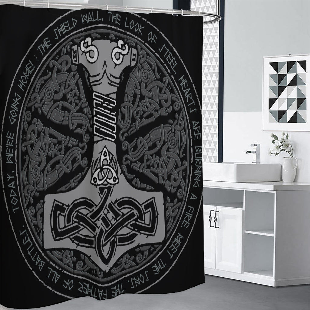 Mjolnir Hammer Of Thor Print Premium Shower Curtain