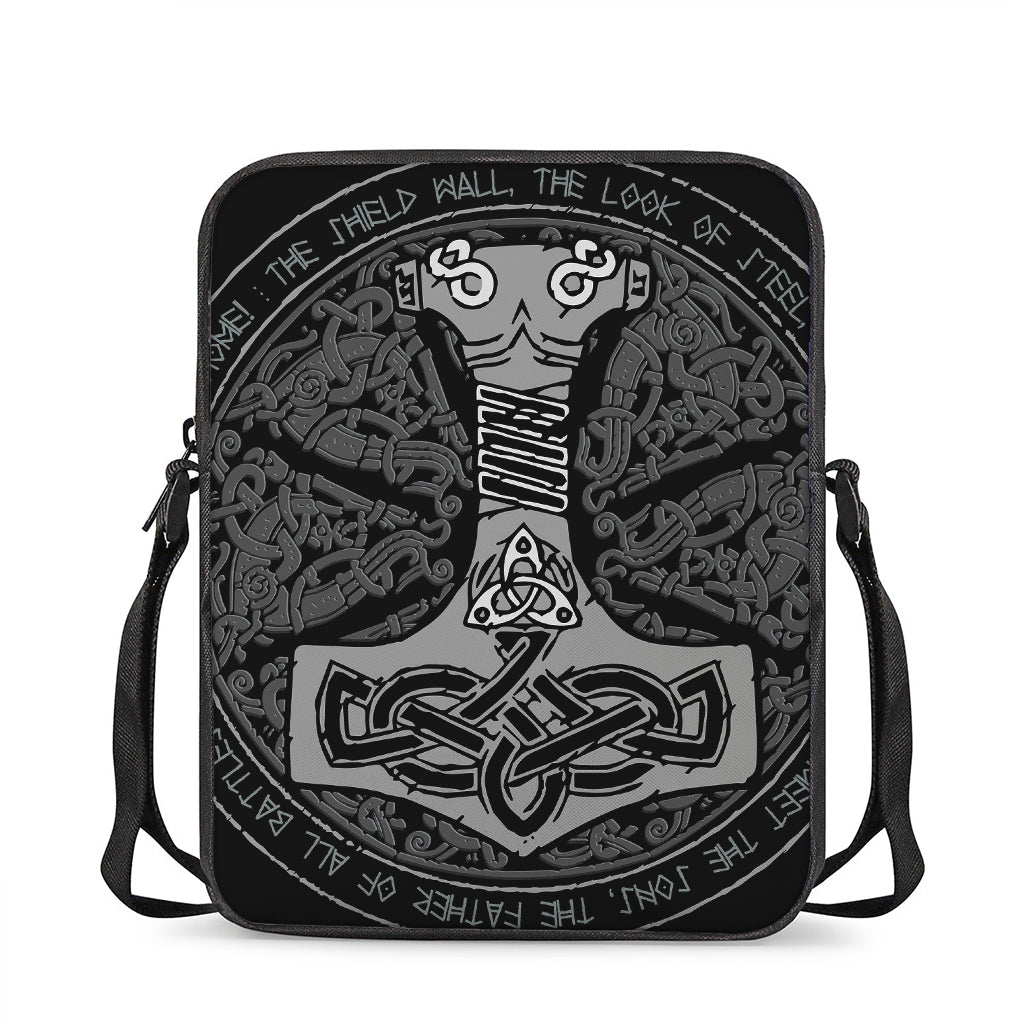 Mjolnir Hammer Of Thor Print Rectangular Crossbody Bag