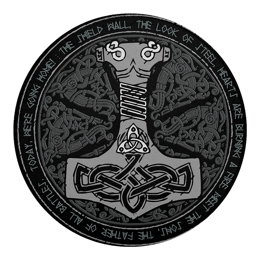 Mjolnir Hammer Of Thor Print Round Blanket