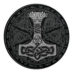 Mjolnir Hammer Of Thor Print Round Blanket