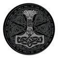 Mjolnir Hammer Of Thor Print Round Floor Mat