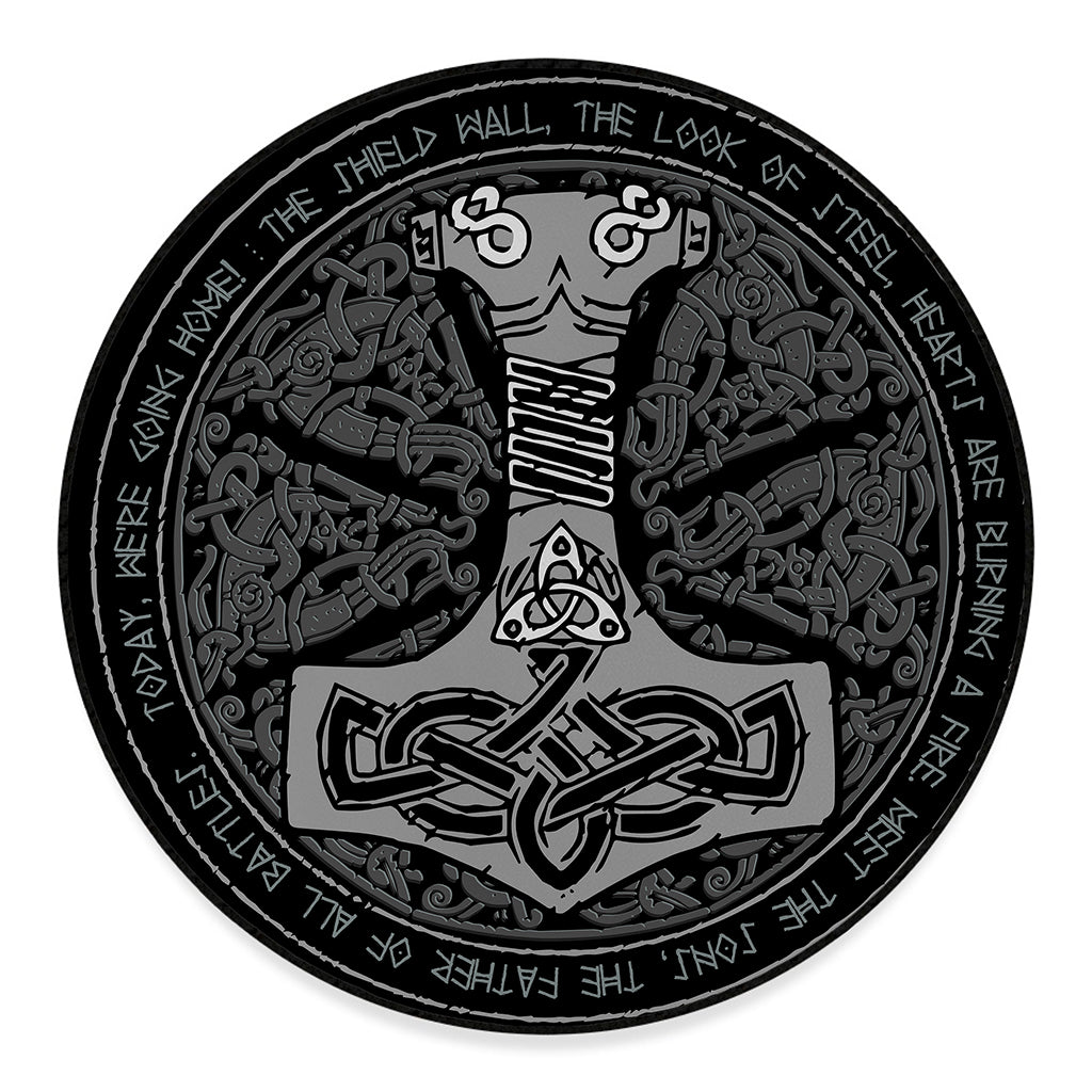Mjolnir Hammer Of Thor Print Round Floor Mat